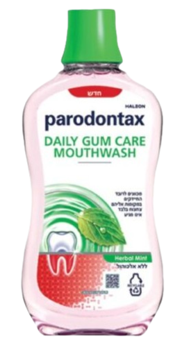 מי פה | בטעם מנטה צמחי | ללא אלכוהול | מכיל 500 מ"ל | Parodontax | פרודונטקס