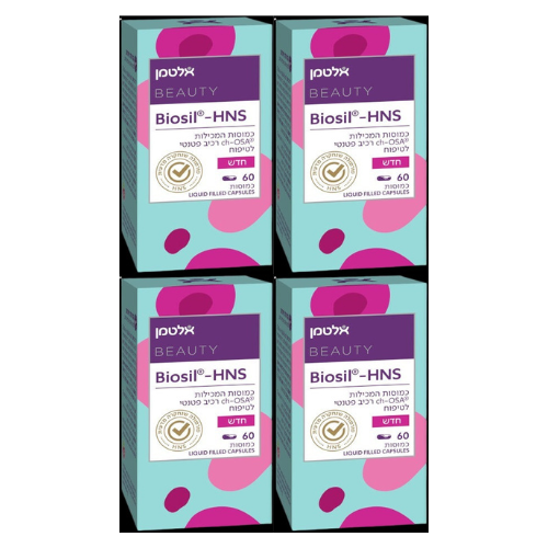 Biosil®- HNS | يحتوي على ch-OSA®، وهو مكون حاصل على براءة اختراع للعناية بالبشرة | 60 كبسولة | Altman | Quartet Sale