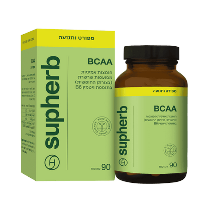 BCAA בתוספת ויטמין B6 סופהרב - מכיל 90 כמוסות