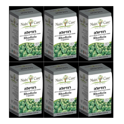 Rhodiola Capsules | רודיולה | כמוסות תמצית רודיולה ואבקת רודיולה | מכיל 60 כמוסות | מבית נוטרי קר | מבצע שישיה