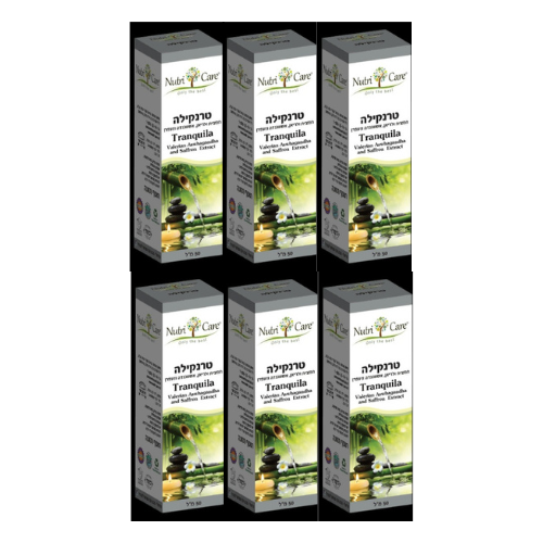 טרנקילה | תמצית ולריאן, אשווגנדה וזעפרן | Tranquila Valerian Ashwagandha and Saffron Extract | מכיל 50 מ"ל | נוטרי קר | מבצע שישיה