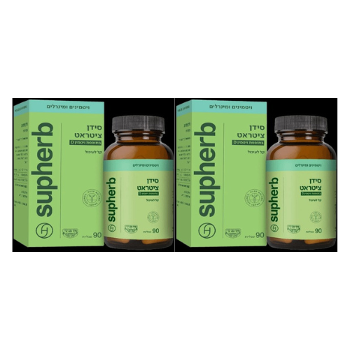 سترات الكالسيوم مع فيتامين د3-400 من سوبر هيرب | يحتوي على 90 قرصًا | عرض مزدوج