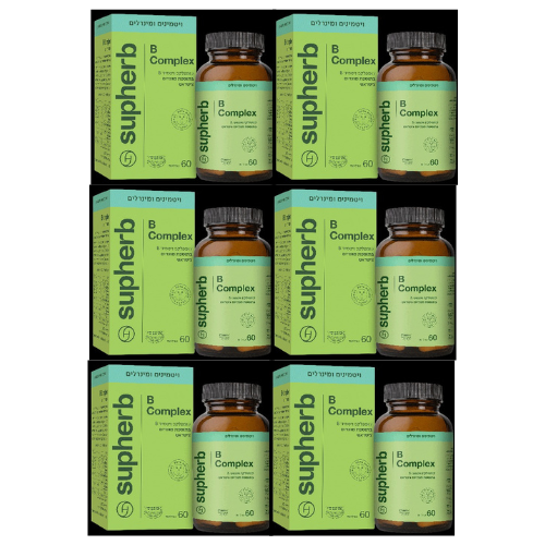 سيترات المغنيسيوم B-50 Plus Suphaherb - 60 قرصًا - عبوة من ستة أقراص