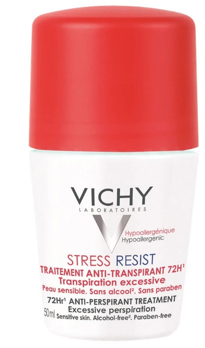 ויושי | Vichy סטרס רזיסט | אנטי פרספינט | רול און נגד הזעה מוגברת - 50 מ"ל - דאודורנט וישי