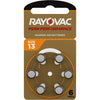 סוללות שמיעה Rayovac גודל 13 - 6 יחידות עם טכנולוגיית אבץ אוויר