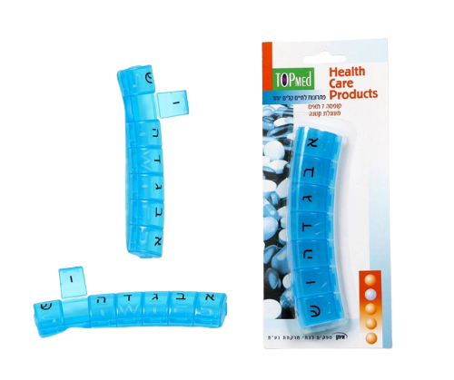 קופסת תרופות שבועית עם 7 תאים - TOPMed