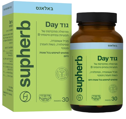 يوم جيد | تركيبة متقدمة من المستخلصات العشبية وفيتامينات ب | يحتوي على أشواندا | يحتوي على 30 كبسولة |