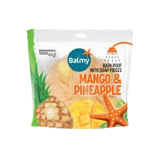 Balmy | ספוג רחצה עם סבון | ניחוח מנגו ואננס | Balmy - Mango & Pineapple (Bath Pouf with Soap Pieces)