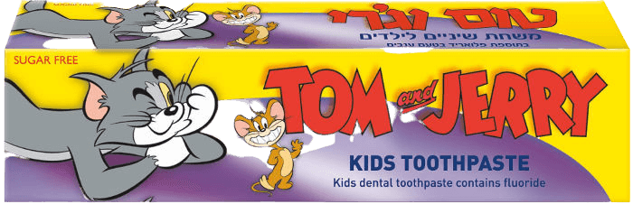 משחת שיניים בטעם טרופי לילדים - הגנה עם פלואוריד ללא סוכר - 50 מ"ל - טום וג'רי
