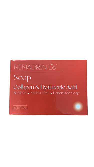 نيمادرين L6 | مُركّب كولاجين حاصل على براءة اختراع | يحتوي على 100 غرام | حمض الهيالورونيك | نانو كركمين | فيتامينات ومستخلصات نباتية