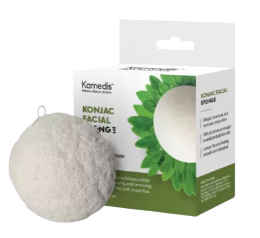 ספוג קונג'אק ניקוי לפנים- מתאים לעור פנים רגיל ושומני - מבית קמדיס