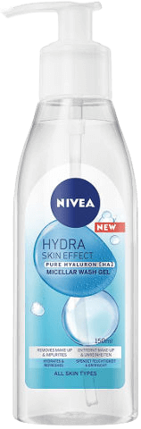 ג'ל מיסלרי לניקוי פנים עם חומצה היאלורונית - 150 מ"ל, NIVEA