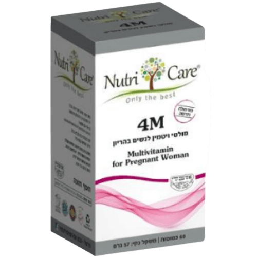 M4 פרנטל | מולטי ויטמין לנשים בהריון | Multivitamin for Pregnant Woman | מכיל 60 כמוסות | נוטרי קר
