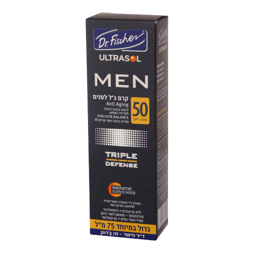 קרם הגנה אנטי-אייג'ינג לפנים SPF 50 - Dr. Fischer Ultrasol Men