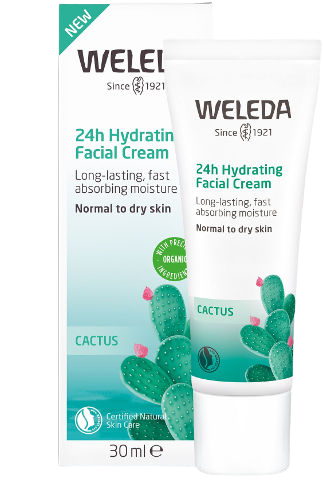 קרם לחות 24 שעות עם קקטוס - Weleda