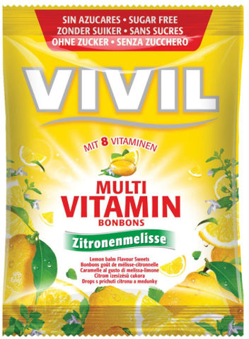 فيفيل | حلوى فيفيل بالليمون خالية من السكر مع 8 فيتامينات - مكملات غذائية