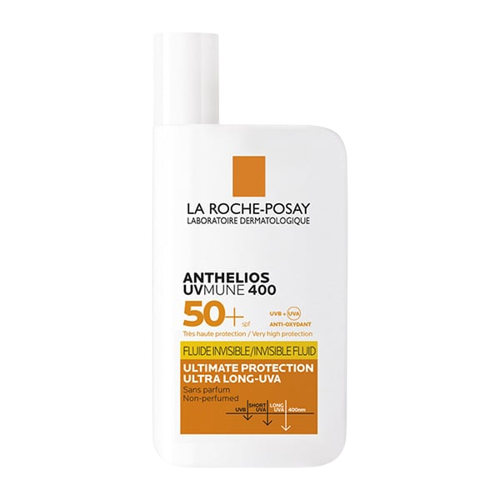 La Roche-Posay  ANTHELIOS UVMUNE 400 Fluide Invisible SPF 50+ - הגנה גבוהה לעור רגיש (50ml)