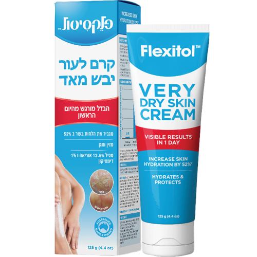 קרם לחות לעור יבש מאוד 125 גרם - תוצאות נראות לעין בתוך יום!  
Flexitol