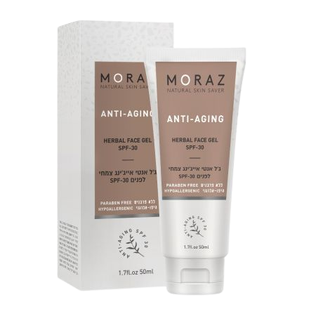 ג'ל אנטי אייג'ינג צמחי לפנים SPF30 | מורז | 50 מ"ל