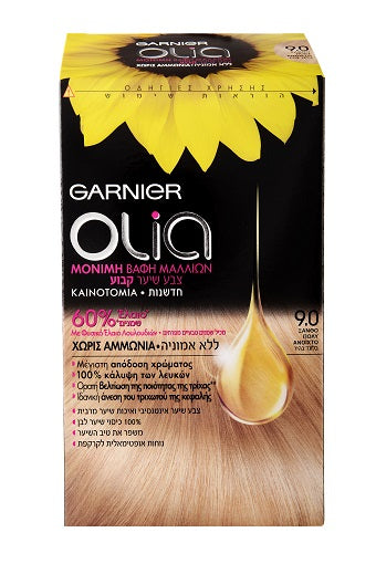 صبغة شعر غارنييه أوليا الخالية من الأمونيا - أشقر فاتح 9.0