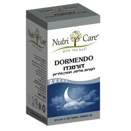 DORMENDO | דורמנדו | לקטיום, ורבנה, לימונית, זעפרן וולריאן | מכיל 30 כמוסות | נוטרי קר