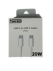 كابل شحن Type-C بقوة 20 واط بطول متر واحد - Power-Tech