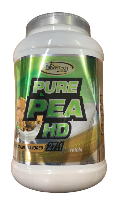 אבקות חלבון | פיור אפונה HD | פאוורטק בטעם קפוצ'ינו | מכיל 700 גרם | Powertech Pure Pea HD