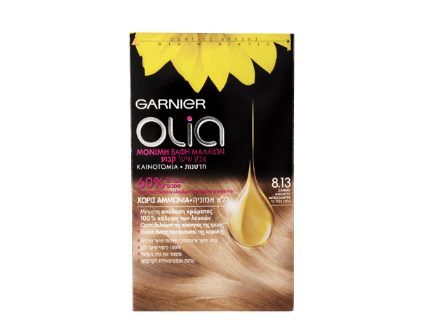 صبغة شعر غارنييه أوليا الخالية من الأمونيا - أشقر فاتح بيج 8.13