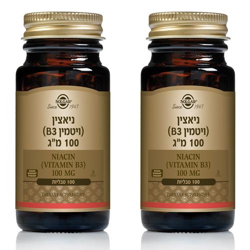 فيتامين ب3 نياسين سولجار - 100 قرص - عرض مزدوج