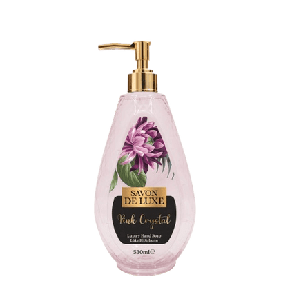 صابون فاخر - صابون لليدين | صابون سائل مخملي | كريستال وردي | يحتوي على ٥٣٠ مل