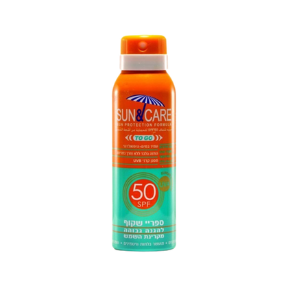 ספרי שקוף להגנה מקרני השמש עמיד במים SPF 50 להגנה מירבית מקרני השמש בתקן אירופאי, מכיל 100 מ