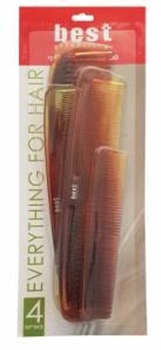 סט מסרקים | חום צהבהב | מכיל 4 מסרקים |