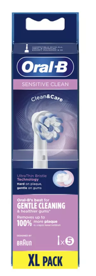 5 ראשים למברשת שיניים Sensitive Clean - אורל-B