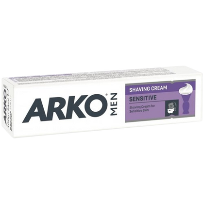 קרם גילוח מרענן לעור רגיל | SENSITIVE | מכיל 90 גרם | ארקו - ARKO
