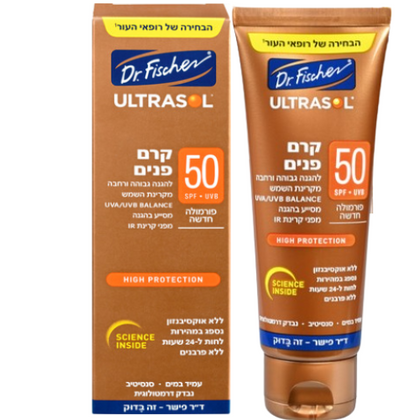 קרם הגנה לפנים SPF 50 עם הגנה גבוהה - Dr. Fischer