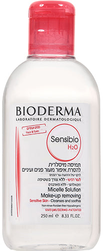 מים מיסלריים סנסיביו H20 להסרת איפור -מכיל 250 מ