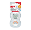 מוצץ NUK Space - נושם ונוח לעור רגיש - גיל 0-6 חודשים (זוג)