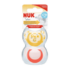 زوج من لهايات NUK STAR الملونة - سيليكون من 6 إلى 18 شهرًا، أمان عالي وتصميم سعيد