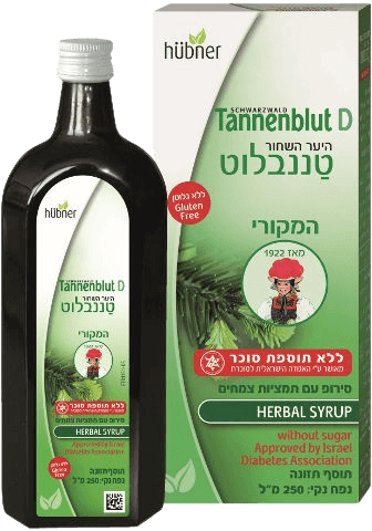 סירופ לשיעול טננבלוט ללא תוספת סוכר הובנר - 250 מ