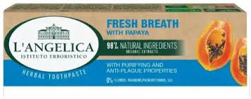 نفس منعش مع البابايا - معجون أسنان طبيعي 98% بدون فلورايد، لانجليكا 