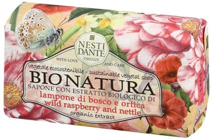 Nesti Dante | סבון מוצק אורגני | bio natura | פטל ועלי סרפד | 250 גרם
