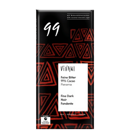 ויואני - שוקולד מריר אורגני | 99% קקאו | 80 גרם | VIVANI