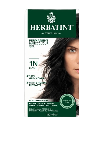 HERBATINT - צבע שיער קבוע על בסיס צמחי N1  שחור -  נוסחה משופרת !!