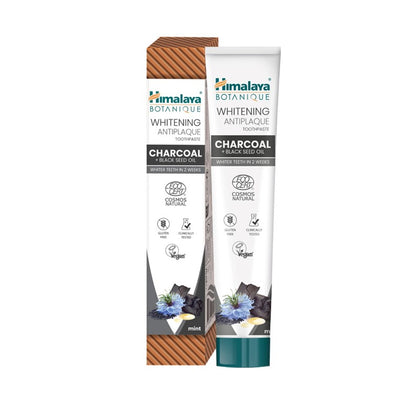 Himalaya Botanique | משחת שיניים מלבינה בשילוב פחם | הימלאיה בוטניק | מכיל 75 מ