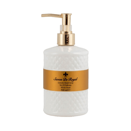 صابون ملكي - صابون فاخر لليدين | صابون سائل مخملي | لؤلؤ أبيض | يحتوي على ٥٠٠ مل
