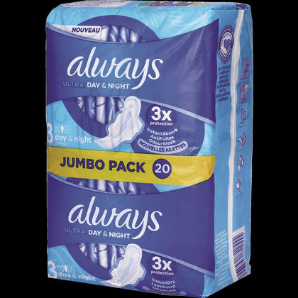 ## Always Ultra Day & Night - 20 יחידות עם 3x Protection וספיגה מיידית