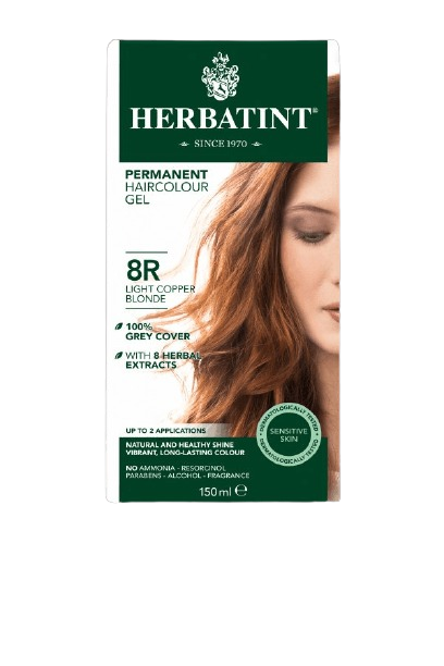 צבע לשיער על בסיס צמחי הרבטינט 8R נחושת בלונד בהיר