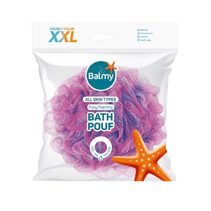 ספוג רחצה | שני צבעים | Bath Pouf | Double Color | XXL |