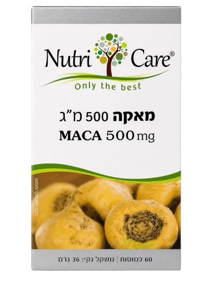 מאקה 500 מ"ג | 60 כמוסות | נוטרי קר - NUTRI CARE