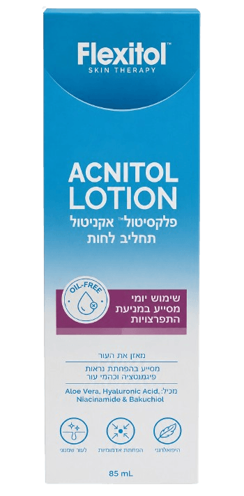 אקניטול תחליב לחות | מכיל 85 מ"ל | פלקסיטול - FLEXITOL